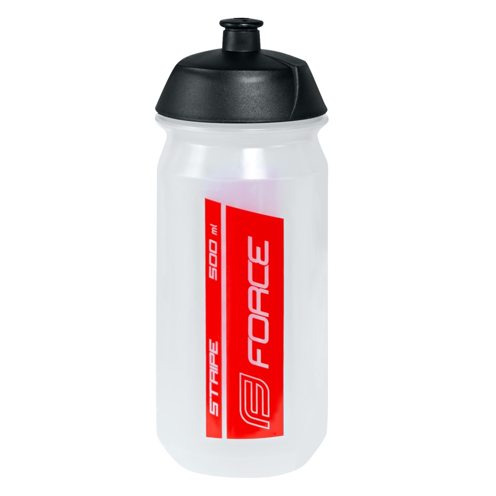 Gertuvė FORCE Stripe 500ml (skaidri/raudona)