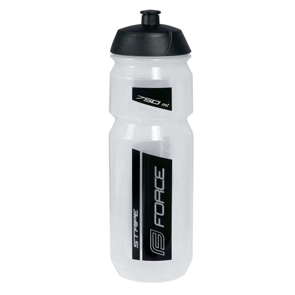 Gertuvė FORCE Stripe 750ml (skaidri/juoda)