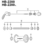 Ašis priekinė Shimano HB-RM50 (juoda)