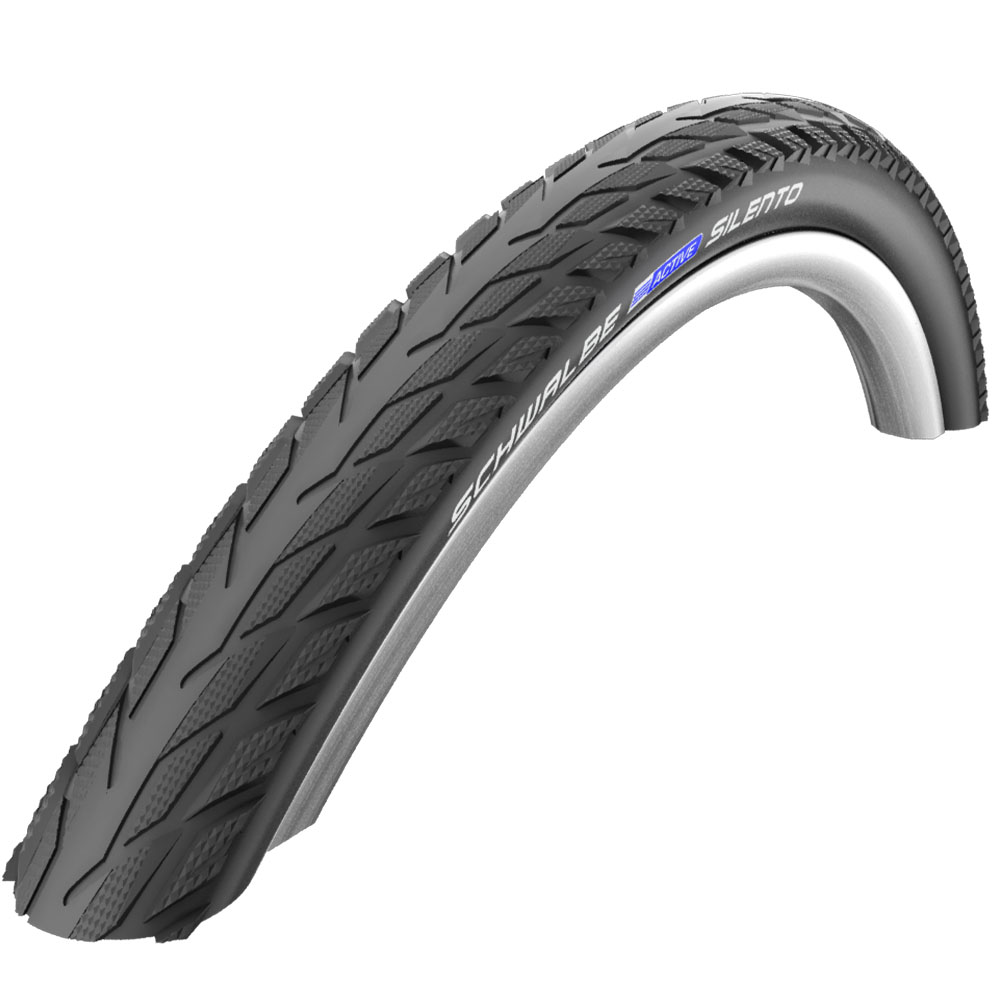 Padanga Schwalbe 700x40 (42-622) SILENTO juoda/atspindinti juostelė